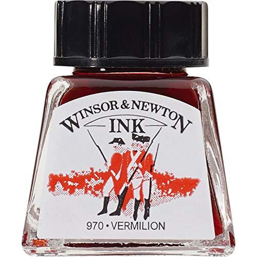 Winsor & Newton Drawing Inks Tinta para Desenho, Vermelho (Vermilion), 14 ml