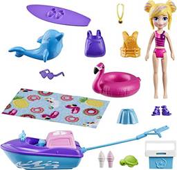 Polly Pocket, Boneca com acessórios aquáticos, Mattel, Multicor