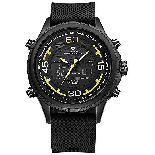 Relógio Masculino Weide AnaDigi WH-6306 - Preto e Amarelo