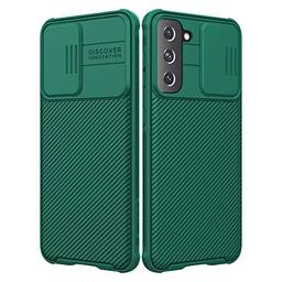 Capa Nillkin para Samsung Galaxy S21, capa CamShield Pro com capa protetora para câmera deslizante, capa protetora fina para Samsung S21 5G 6,2" (verde escuro)