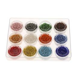 Homyl 4200 peças por atacado 12 cores vidro cristal solto miçangas espaçador faça você mesmo artesanato 2 mm
