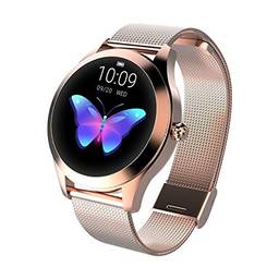 SANDA Relógio Inteligente Feminino Pulseira Freqüência Cardíaca Sono Monitoramento Smartwatch Para Ios Android (gold)