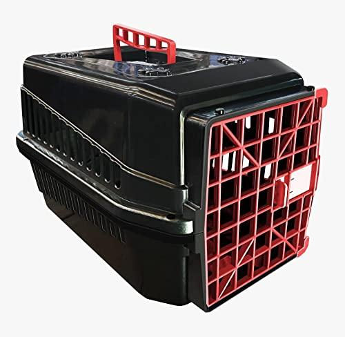 Caixa De Transporte Black N4 Cachorro Gato Cão Cor:vermelho