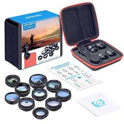 Kit de lentes p/Smartphone APEXEL 10in1