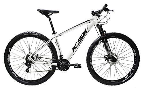 Bicicleta Aro 29 Ksw Aluminio Cambios Shimano 21 Marchas (Branco/Preto, 15)