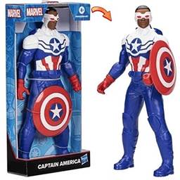Marvel, Boneco Capitão América Mighty Hero Series, Azul