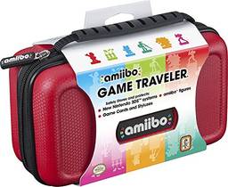 Officially Licensed Nintendo 3DS Amiibo Case – Protective Deluxe Traveler for Storage, Display or Carrying Case/Box – Red