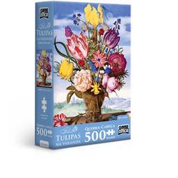 Flores - Tulipas na Varanda - Quebra-cabeça 500 peças nano - Toyster Brinquedos, Multicolorido