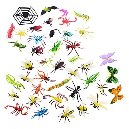 42pcs bugs falsos brinquedo mini insetos realistas brinquedos brinquedo educacional crianças crianças