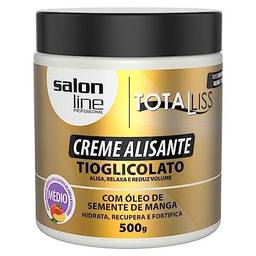 Creme Alisante - Manga Médio Pote, 500 gr, Salon Line, Salon Line