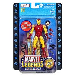 Boneco Marvel Legends Series Aniversário de 20 anos, Figura de 15 cm - Homem de Ferro - F3463 - Hasbro, Vermelho e amarelo