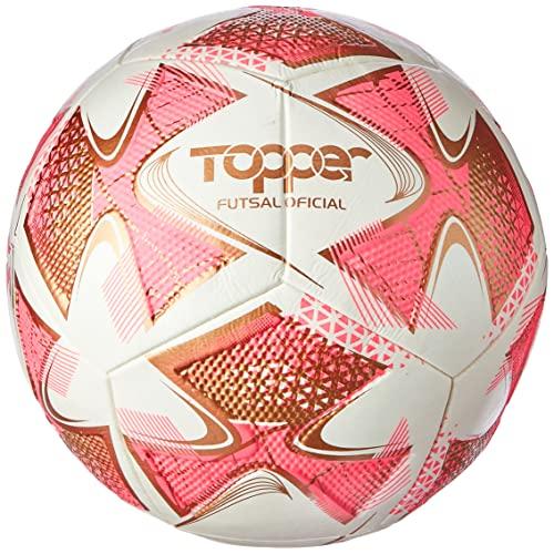 Bola Topper 22 Futsal oficial Branco/ Rosa/ Ouro