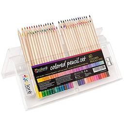 60 cores lápis coloridos de madeira desenho desenho cas material de arte CAIJI