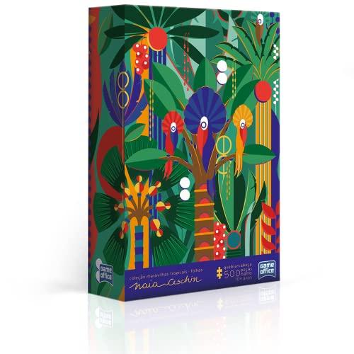 Coleção Maravilhas Tropicais: Folhas - Naia Ceschin - Quebra-cabeça Nano - 500 peças - Toyster Brinquedos