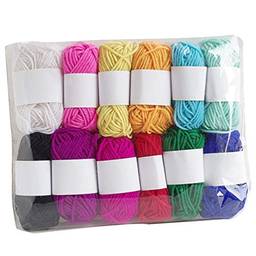 Artibetter Conjunto de 12 peças de fio de crochê de acrílico para tricô e acessórios de tricô para artesanato faça você mesmo, suéter, chapéus, cachecóis, meias