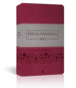 Bíblia Nvi Letra Gigante – Luxo Rosa e Cinza