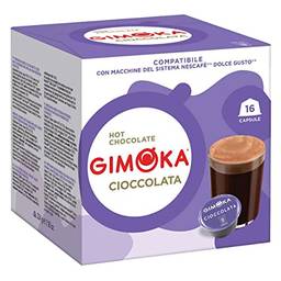 Gimoka Cioccolata Cápsula de Chocolate, Compatível Com Dolce Gusto, Contém 16 Cápsulas