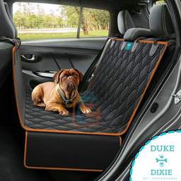 Capa Pet Protetora Assento Banco Traseiro Carro Antiderrapante - Duke & Dixie (Laranja)