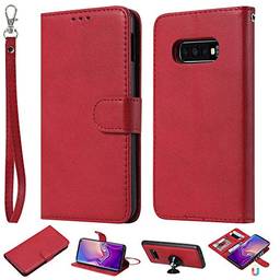 Capa carteira XYX para Galaxy S10e, 2 em 1 de couro PU com capa fina removível para celular Samsung Galaxy S10e 5,8 polegadas (vermelho)