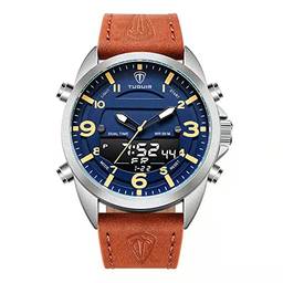 Relógio Masculino Tuguir AnaDigi TG1818 - Prata e Azul