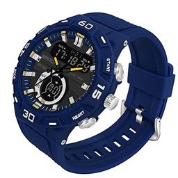 SANDA Relógio Esportivo Militar Da Marca Luxo Moda Masculina Relógio à Prova D'água Com Display Duplo Relógio Digital De Quartzo Masculino (Blue)
