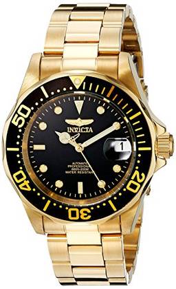 Invicta Relógio masculino 8929 Pro Diver Collection automático em tom dourado, Aço inoxidável, 8929