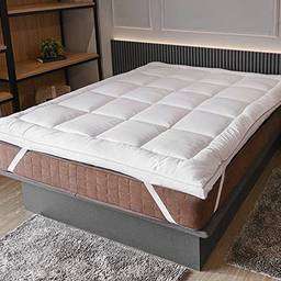 Pillow Top Toque de Plumas Nobless 1000g/m² Queen 1,58x1,98x6 - Appel - Branco
