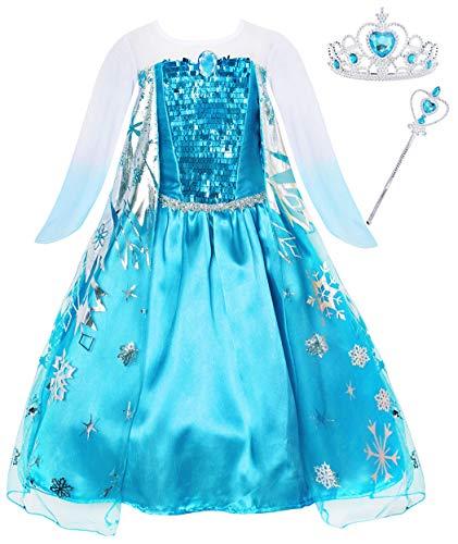 WonderBabe Cosplay fantasia de princesa de neve para meninas P024 150