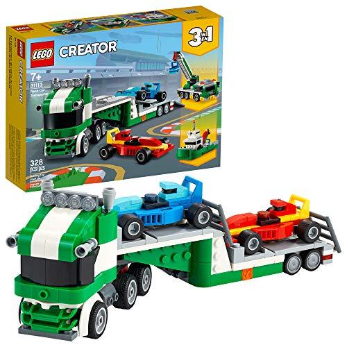 31113 LEGO® Creator 3em1 Transportador de Carros de Corrida; Kit de construção (328 peças)