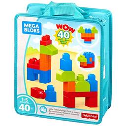 Sacola 40 Peças Mega Bloks, Mattel, Verde