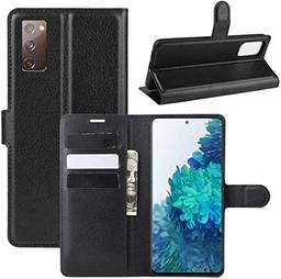 Capa Capinha Carteira 360 Para Samsung Galaxy S20 FE com Tela de 6.5" polegadas - Case Couro Flip Wallet Anti Impacto - Danet (Preto)