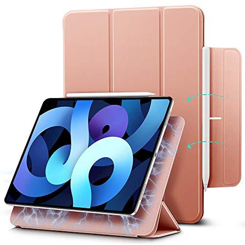 ESR Magnetic Case for iPad Air 4 2020 10.9 Inch [Convenient Magnetic Attachment] [Trifold Smart Case] [Auto Sleep/Wake Cover] Rebound Series,Rose Gold