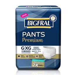 Roupa Íntima Descartável Bigfral Pants Premium, G/XG, Regular, 8 unidades