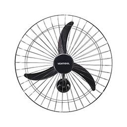 Ventilador de Parede Oscilante, 3 Pás Premium, Preto, 60cm, Bivolt, Ventisol