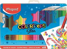 Lápis de Cor, Maped, Color Peps, 832058, Estojo Metal, 48 Cores