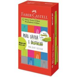 Caneta Marca Texto, Faber-Castell, Grifpen, Verde Folha, Caixa com 12, MT/VFZF