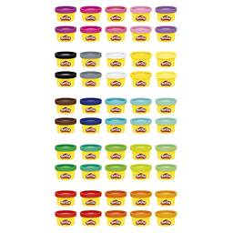 Conjunto Massinha Play-Doh - Kit com 50 Potes de Massinha, para Crianças a Partir de 2 Anos - F1535 - Hasbro, Cores variadas