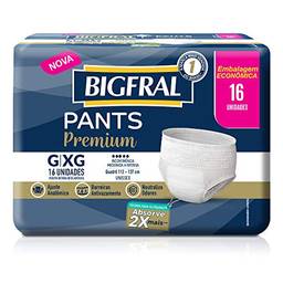 Roupa Íntima Descartável Bigfral Pants Premium, G/XG, Econômica, 16 unidades