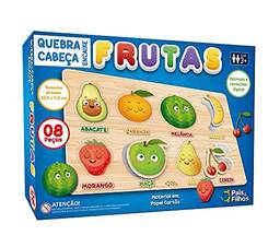 Quebra Cabeça 8 Pçs - Encaixe Frutas - Premium, Pais & Filhos, Sortido