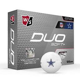 WILSON Bolas de golfe Duo Soft+ NFL (1 dúzia) - Dallas, branco