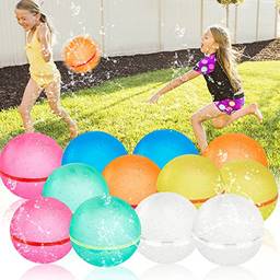 Balões de água reutilizáveis ??de enchimento rápido, bolas de água recarregáveis ??para crianças, bolas de água reutilizáveis ??de enchimento rápido, balão de água fácil de amarrar para jogos de pisci