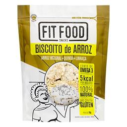 Biscoito de Arroz Integral Quinoa e Linhaça Fit Food Pouch 90g