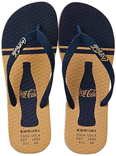 Chinelo Bottle Code, Coca-Cola Shoes, Masculino, Marinho/Bege/Marinho, 36