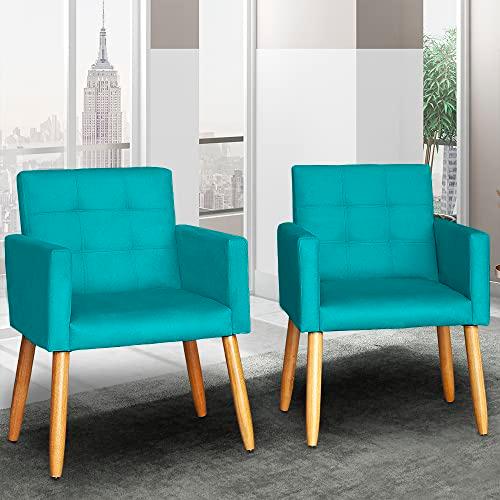 Kit 2 Poltronas Cadeira Decorativa para Sala de estar Cadeiras para Recepção Manicure Escritório Sala De Espera (Tiffany)