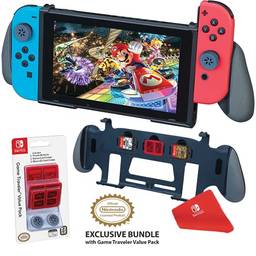 Officially Licensed Nintendo Switch GoPlay GripStand - Comfortable & Ergonomic - Includes Cleaning Cloth