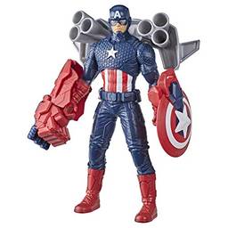 Figura Marvel Vingadores, Boneco de 24 cm com Acessório - Capitão América - F0775 - Hasbro, Azul e Vermelho