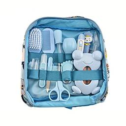 Kit Higiene Cuidados Saúde Bebê Recém Nascido, Kit De Cuidados De Saúde De Beleza Do Bebê 13 peças (Azul)