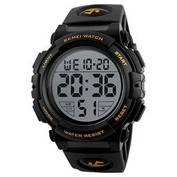 Tomshin Relógio masculino relógio de pulso moderno relógio multifuncional à prova d'água para esportes ao ar livre luminoso relógio 1258 ouro