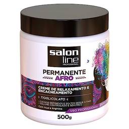 Salon Line, Creme de Relaxamento, Permanente Afro, Não Vegano - Para Cabelos Afro, 500 g