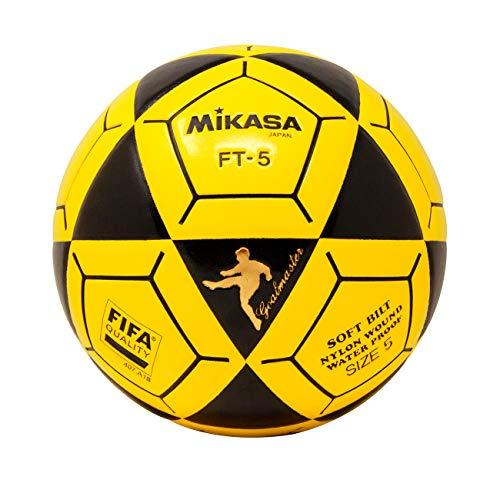 Mikasa Bola de futebol FT5 Goal Master, preto/amarelo, tamanho 5